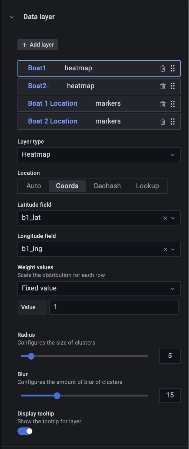 Multiple layers in data layers dialogue box